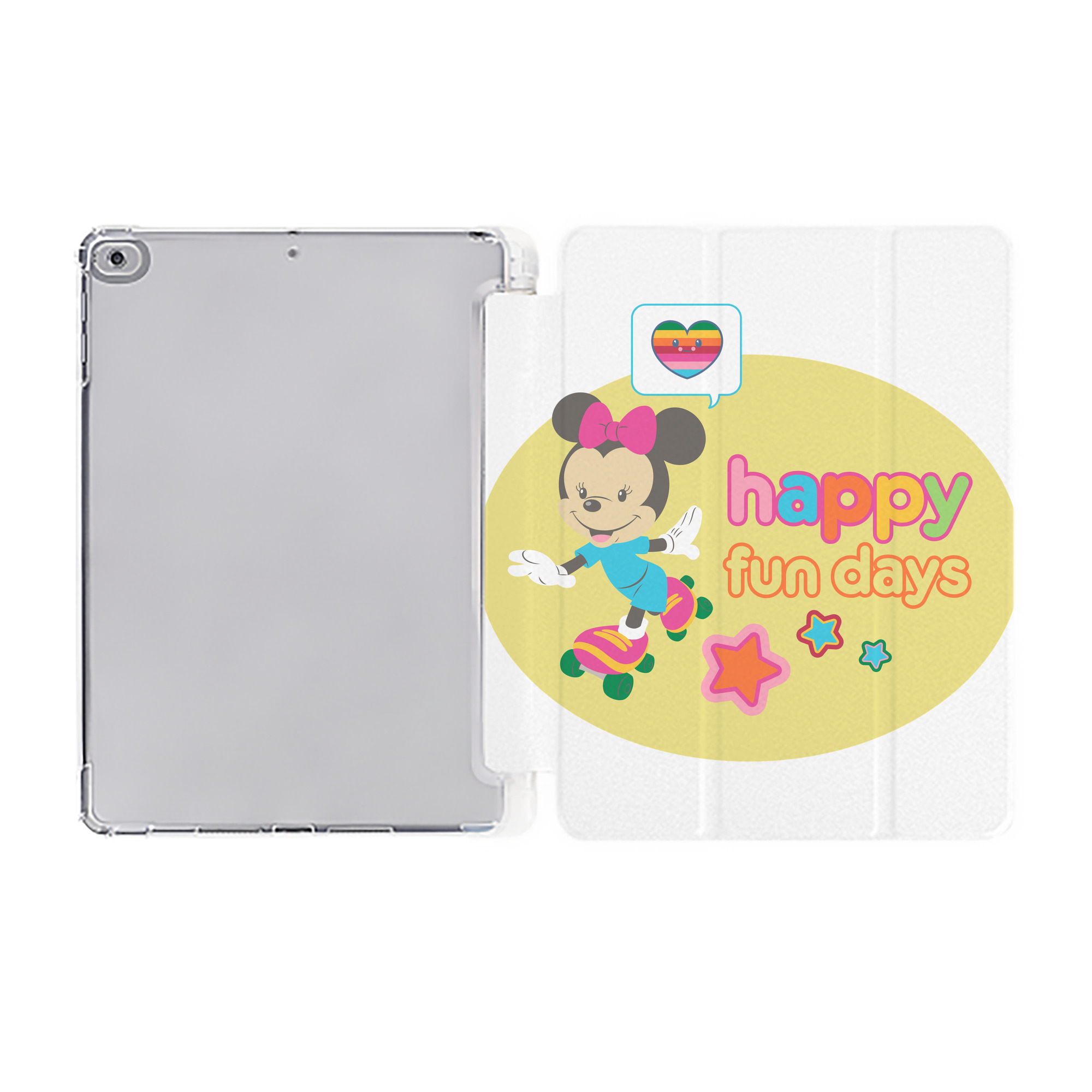 （画像用） ミッキーマウス Mickey Mouse IPad ケース ペン収納付き 三つ折りスタンド PUレザー×シリコン 対応機種9.5/10.5/10.9インチ